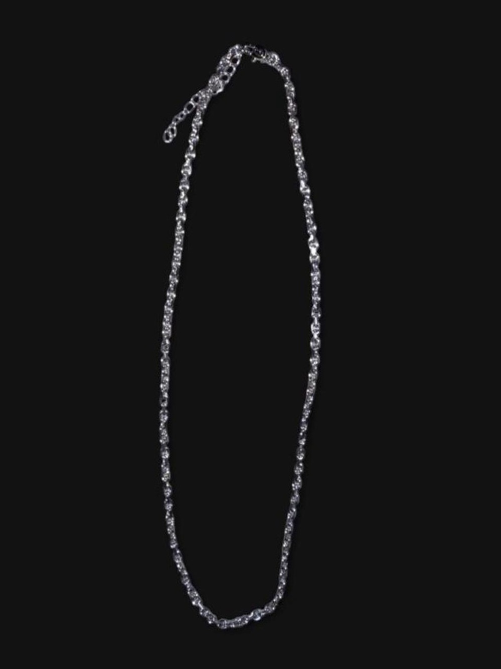 Classic Silver Twisted Chain Necklace for Women